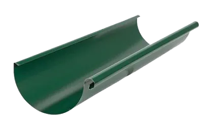 Желоб водосточный, сталь, d-125 мм, зеленый, L-3 м, Aquasystem