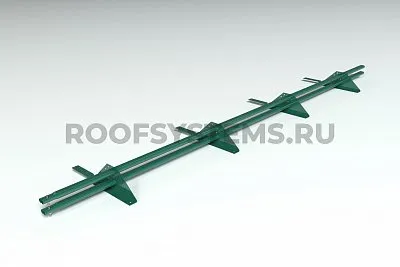 Комплект снегозадержания Prestige ZN , 3м., для композитной черепицы/сланца, (состав: 4 опоры, 2 трубы, комплект крепления), зелёный мох, Roofsystems 