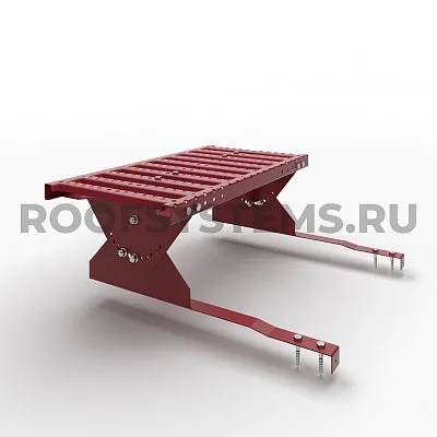 Ступенька кровельная Prestige ZN 330, для натуральной черепицы, 0,6м., Ral 3005, Красный Roofsystems