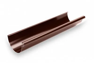 Желоб водосточный (3 м.) STAL, 152(130)/90 мм, цвет Темно-коричневый, Galeco