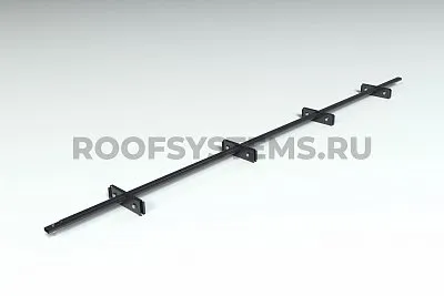 Комплект снегозадержания Prestige ZN , 3м., Single для фальцевой кровли, (состав:4 опоры, труба, комплект крепления), чёрный тёмный, Roofsystems 