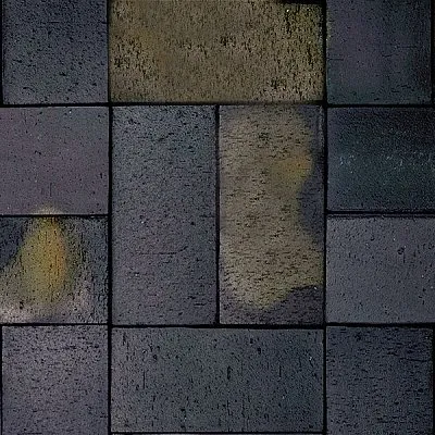 Тротуарная клинкерная брусчатка SCHWABING Черный обоженный, с гранью (schwarz- buntgeflammt, gefast), 200x100x40 мм, Röben