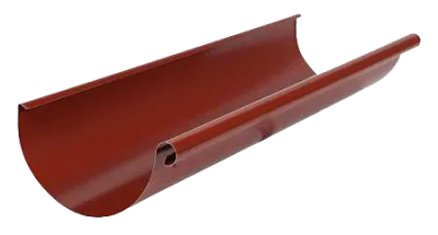 Желоб водосточный, сталь, d-125 мм, красный, L-3 м, Aquasystem