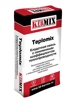 Теплый кладочный раствор для керамических блоков Teplomix 1010, Kermix