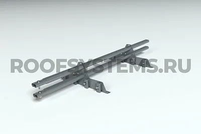 Комплект снегозадержания Prestige ZN 1,5м., Master для фальцевой кровли, (состав: 4 опоры, 16 зажимов, 2 трубы, комплект крепления), серый графит, Roofsystems 
