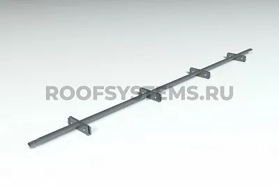 Комплект снегозадержания Prestige ZN , 3м., Single для фальцевой кровли, (состав:4 опоры, труба, комплект крепления), серый графит, Roofsystems 