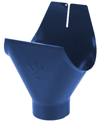 Воронка желоба, сталь, d-150 мм, лазурно-синий,  Aquasystem, изобр. 1