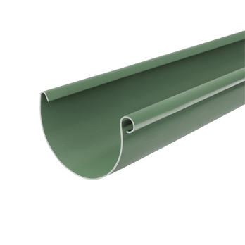 Желоб водосточный, пвх, L-4 м, d-125 мм, зеленый, BRYZA, изобр. 1