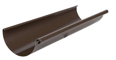 Желоб водосточный, сталь, d-150 мм, коричневый, L-3 м, Aquasystem, изобр. 1