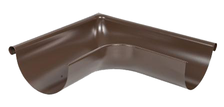 Угол желоба внешний 90 гр, сталь, d-125 мм, коричневый,  Aquasystemem, изобр. 1