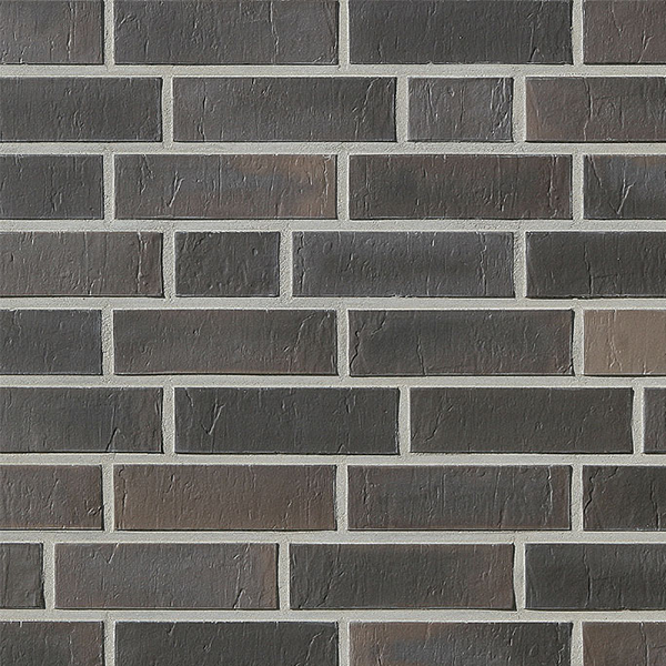 Облицовочный кирпич CHELSEA Базальтовый пестрый (basalt-bunt) рельефная, 210x100x50 мм, Röben, изобр. 1