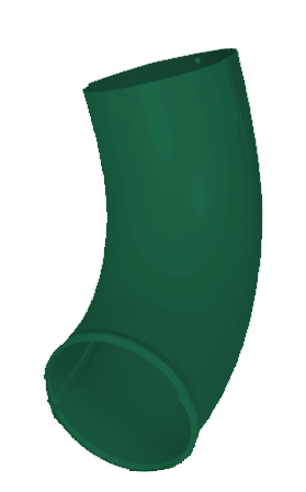 Отвод трубы, сталь, d-90 мм, зеленый, Aquasystem, изобр. 1