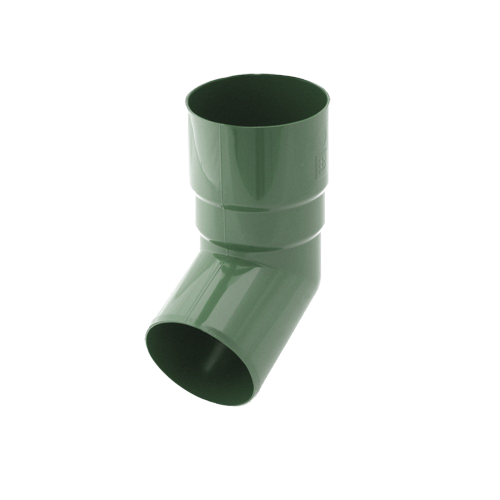 Колено трубы 67 гр, пвх, d-63 мм, зеленый, BRYZA, изобр. 1