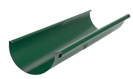 Желоб водосточный, сталь, d-125 мм, зеленый, L-3 м, Aquasystem, изобр. 1