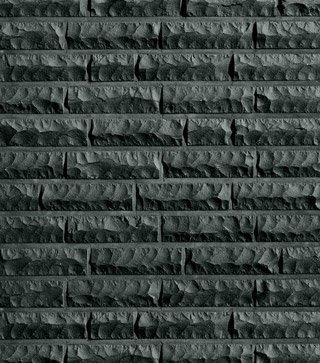 Облицовочный кирпич QUEBEC Черный с оттенком (schwarz-nuanciert) боссированная (bossiert), 230х105х71 мм, Röben, изобр. 1
