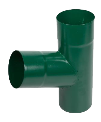 Тройник трубы, сталь, d-90 мм, зеленый, Aquasystem, изобр. 1