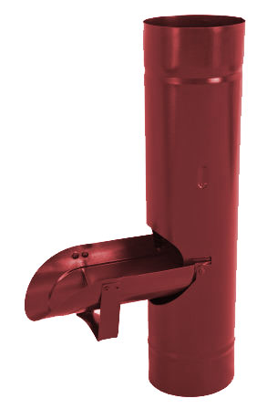 Водосборник, сталь, d-100 мм, красный, Aquasystem, изобр. 1