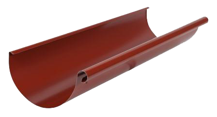 Желоб водосточный, сталь, d-150 мм, красный, L-3 м, Aquasystem, изобр. 1