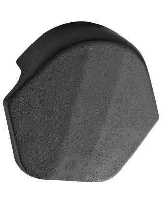 Коньковый торцевой элемент цементно-песчаный, Тевива, Черный, Braas