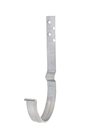 Крюк желоба удлиненный с комплектом крепления, цинк-титан, d-125 мм, Aquasystem, изобр. 1