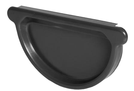 Заглушка желоба универсальная, сталь, d-125 мм, темно-серый PURAL MATT RR 23, Aquasystem, изобр. 1