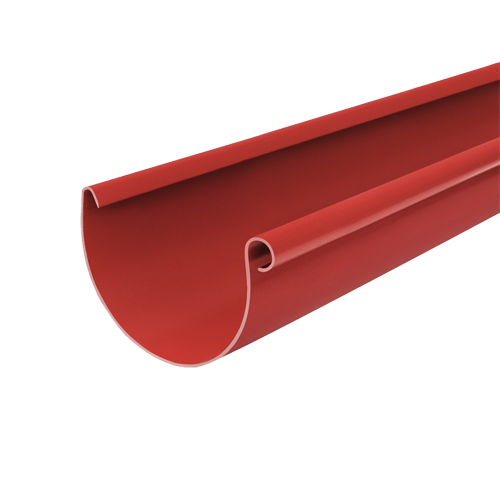 Желоб водосточный, пвх, L-3 м, d-125 мм, красный, BRYZA, изобр. 1