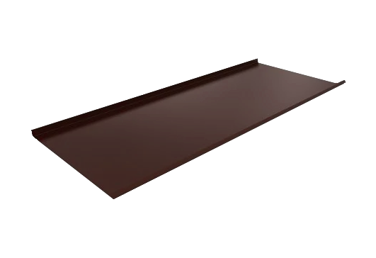 Фальцевая кровля Ruukki, Катаный профиль, RR32 Тёмно-коричневый, изобр. 2