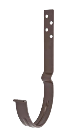 Крюк крепления желоба длинный, сталь, l-140, d-125 мм, коричневый PURAL MATT RR 32, Aquasystem, изобр. 1