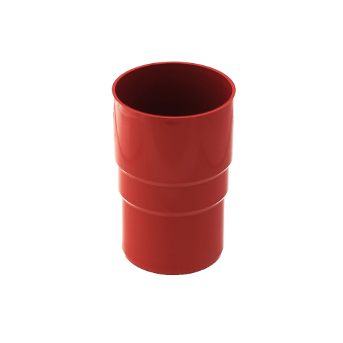 Соединитель водосточной трубы, пвх, d-90 мм, красный, BRYZA, изобр. 1