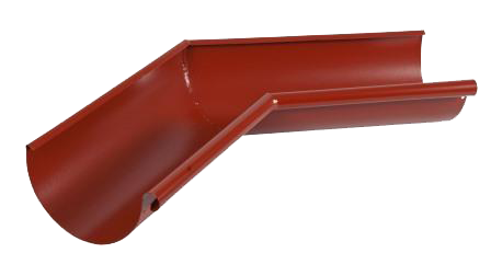 Угол желоба внутренний 135 гр, сталь, d-125 мм, красный, Aquasystem, изобр. 1