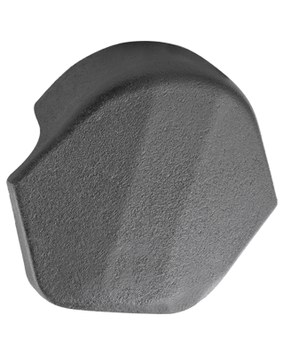 Коньковый торцевой элемент цементно-песчаный, Тевива, Графит, Braas