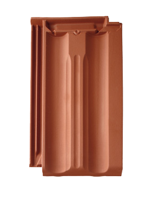 Керамическая черепица Braas Гранат 11V, цвет Натуральный красный