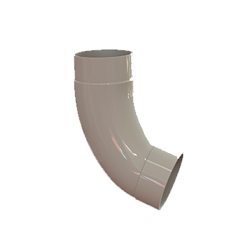 Колено трубы 72° (алюминий 0,7 мм) , типоразмер 100, светло-серый, LINKOR