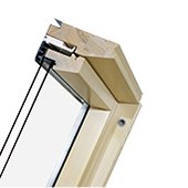 Деревянное мансардное окно, FTS U2, 114x118, Среднеповоротное открывание, Fakro