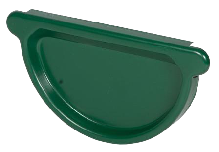 Заглушка желоба универсальная с резин. упл. , сталь, d-125 мм, зеленый, Aquasystem, изобр. 1