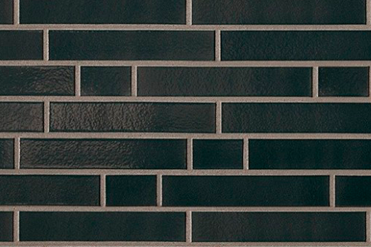 Клинкерная облицовочная глазурованная плитка Tiefschwarz 390, 240×71×10 мм, ABC Klinkergruppe, изобр. 1