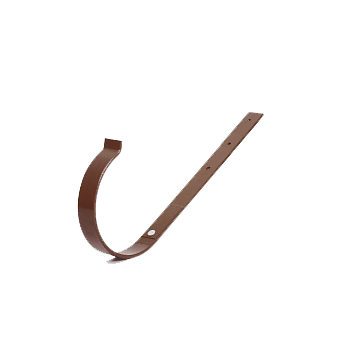 Держатель желоба прямой металл, d-125 мм, коричневый, BRYZA