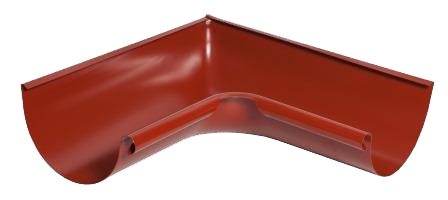 Угол желоба внутренний 90 гр, сталь, d-125 мм, красный, Aquasystem, изобр. 1