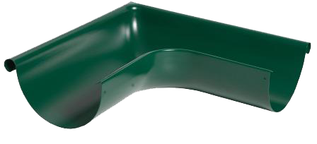 Угол желоба внешний 90 гр, сталь, d-125 мм, зеленый, Aquasystem, изобр. 1