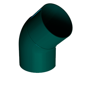 Колено трубы 45°, алюминий , типоразмер 100, зеленый, LINKOR