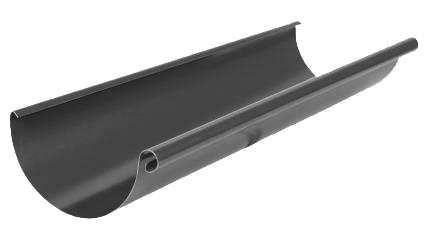 Желоб водосточный, сталь, d-150 мм, темно-серый, L-3 м, Aquasystem, изобр. 1