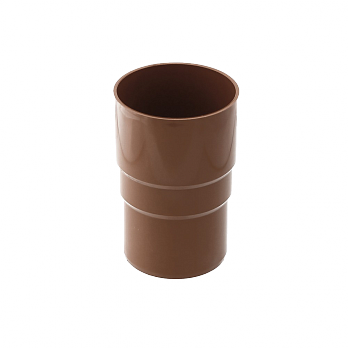 Соединитель водосточной трубы, пвх, d-63 мм, коричневый, BRYZA, изобр. 1