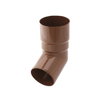 Колено трубы 67 гр, пвх, d-63 мм, коричневый, BRYZA